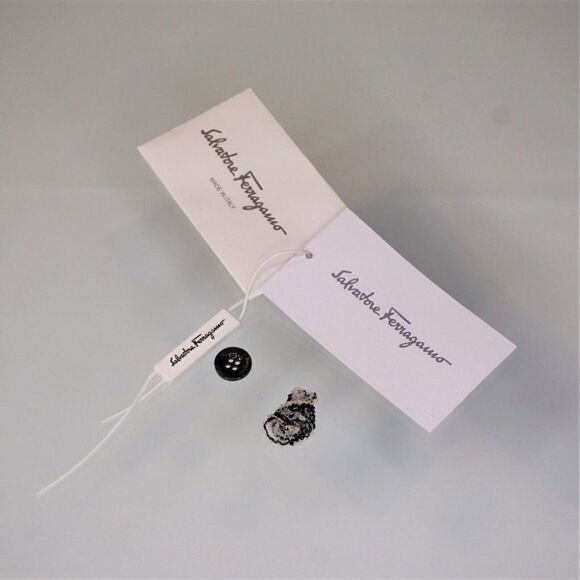 Salvatore Ferragamo Replacement Button Pearlized Silver Color 4 Hole Small - Picture 7 of 12